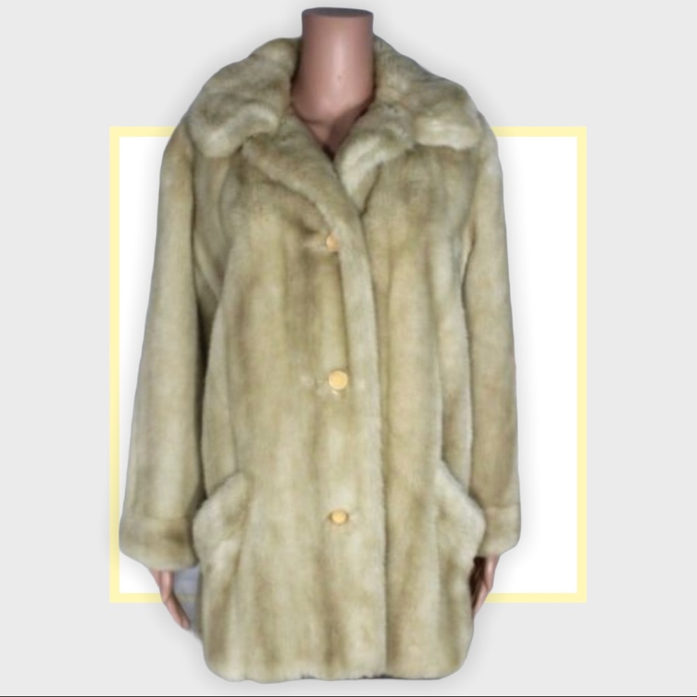 Dubrowsky Joseph Tissavel vintage Faux Fur Coat